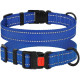 Нейлоновий нашийник для собак Active зі світловідбиттям, синій L 35-45 см