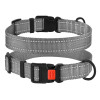 Нейлоновый ошейник для собак Active со светоотражением, серый XL 43-66 см