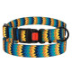 Нашийник для собак Urban Зигзаг нейлоновий з пластиковою пряжкою, Жовто-Синій