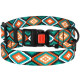 Ошейник для собак BronzeDog Urban нейлоновый c пластиковой пряжкой, Ромбы L 35-45 см
