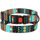 Ошейник для собак BronzeDog Urban нейлоновый c пластиковой пряжкой, Ацтеки XL 43-66 см