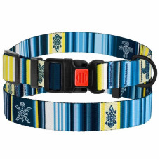 Ошейник для Собак BronzeDog Urban West Нейлоновый c Пластиковой Пряжкой Синий S 1,6 см 25-33 см 