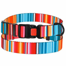 Ошейник для Собак BronzeDog Urban West Нейлоновый c Пластиковой Пряжкой Красный S 1,6 см 25-33 см 