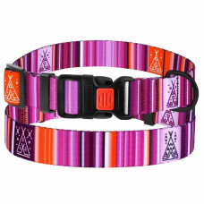 Ошейник для Собак BronzeDog Urban West Нейлоновый c Пластиковой Пряжкой Фиолетовый S 1,6 см 25-33 см 