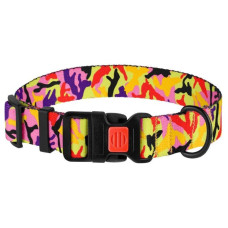 Нашийник для собак Urban Camo c пластиковою пряжкою, помаранчевий S 25-33 см