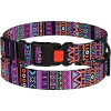 Ошейник для собак BronzeDog Urban этнический нейлоновый c пластиковой пряжкой, Фиолетовый L 35-45 см