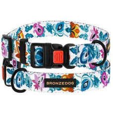 Нашийник для собак Urban Folk нейлоновий з пластиковою пряжкою, Білий S 25-33 см