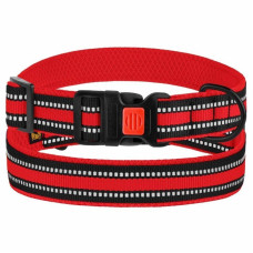 Ошейник для Собак BronzeDog Mesh c Пластиковой Пряжкой, Красный S 25-33 см