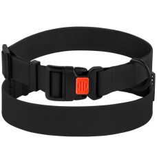 Ошейник для Собак BronzeDog Surf Водоотталкивающий с Защитным Полимерным Покрытием и Пластиковой Пряжкой Черный, S 25-33 см