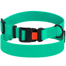 Ошейник для Собак BronzeDog Surf Водоотталкивающий с Защитным Полимерным Покрытием и Пластиковой Пряжкой Зеленый, S 25-33 см