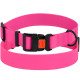 Ошейник для Собак BronzeDog Surf Водоотталкивающий с Защитным Полимерным Покрытием и Пластиковой Пряжкой Розовый, XL 43-66 см