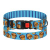 Ошейник для собак BronzeDog Urban Fruits нейлоновый с пластиковой пряжкой Кексы, L 35-45 см
