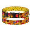 Ошейник для собак BronzeDog Urban Fruits нейлоновый с пластиковой пряжкой Пончики, XL 43-66 см