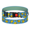 Ошейник для собак BronzeDog Urban Fruits нейлоновый с пластиковой пряжкой Лимоны, L 35-45 см