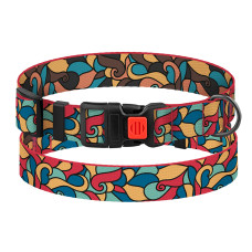 Ошейник для собак BronzeDog Urban Art нейлоновый с пластиковой пряжкой Витраж, S 25-33 см