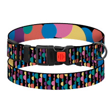 Ошейник для собак BronzeDog Urban Art нейлоновый с пластиковой пряжкой Бульки, S 25-33 см