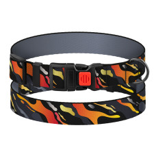 Ошейник для собак BronzeDog Urban Art нейлоновый с пластиковой пряжкой Гравитация, S 25-33 см