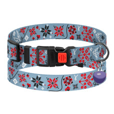 Нашийник для собак Urban Нейлоновий з QR-адресником Калина S 25-33 см