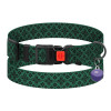 Ошейник для собак Barksi Urban Нейлоновый с QR-адресником Вишиванка Зеленая XL 43-66 см