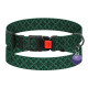 Ошейник для собак Barksi Urban Нейлоновый с QR-адресником Вишиванка Зеленая M 30-40 см