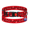 Ошейник для собак Barksi Urban Нейлоновый с QR-адресником Вишиванка Красная M 30-40 см
