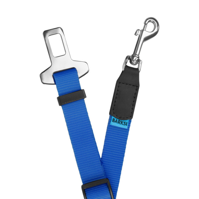 Автомобільний Ремінь Безпеки для Собак Barksi Нейлоновий Синій, S, 46-80 см
