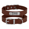Нашийник для Собак Шкіряний Classic з Хромованою Фурнітурою Коричневий S 28-36 см