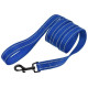 Поводок капроновый светоотражающий, дл.152см, синий 