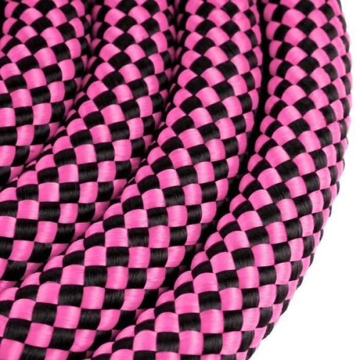 Поводок для собак Bronzedog Active из альпинистского шнура 183 см, Черно-Розовый 