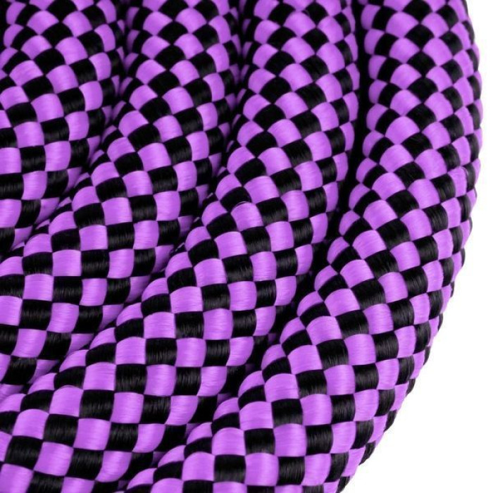 Поводок для собак Bronzedog Active из альпинистского шнура 183 см, Черно-Фиолетовый 