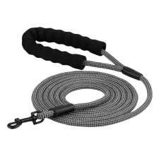 Поводок для собак Bronzedog Active из альпинистского шнура Черно-Серый 3 м, L
