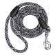 Поводок для собак Bronzedog Active из альпинистского шнура 152 см, Черно-Серый 