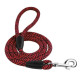 Поводок для собак Bronzedog Active из альпинистского шнура 152 см, Черно-Красный 