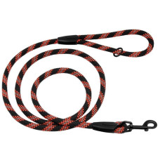 Поводок для Собак Active из Альпинистского Шнура Светоотражающий Черно-Оранжевый, S – 183 см / 0,7 см