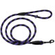 Поводок для Собак Active из Альпинистского Шнура Светоотражающий Черно-Фиолетовый, S – 183 см / 0,7 см