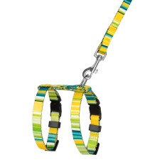 Шлея с поводком для кошек и мелких собак BronzeDog Urban West Салатовая 2XS