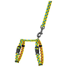 Шлея с поводком для кошек и мелких собак BronzeDog Urban Art Поп Арт 2XS 15-25 см