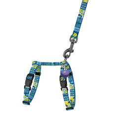 Шлея с Поводком для Кошек и Мелких Собак Barksi Urban с QR-адресником Мрия 2XS 15-25 см 