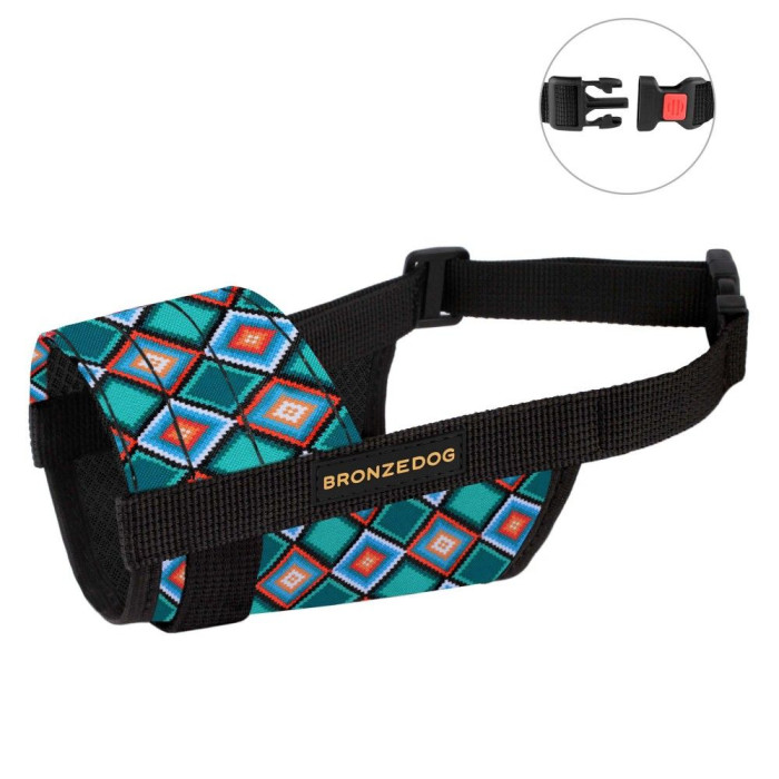 Намордник для собак нейлоновий регульований Ромби L