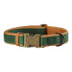 Нашийник для собак шкіряний підклеєний Зелений L 38-48 см