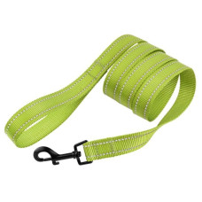 Поводок нейлоновый для собак Bronzedog Active, салатовый со светоотражением, 152 см XS 1 см