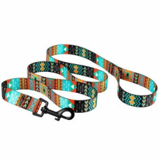 Поводок для собак Bronzedog Urban нейлоновый, 152 см, Ацтеки XS 1 см