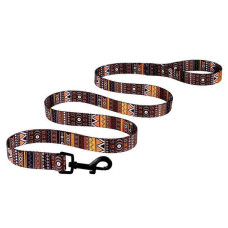 Поводок для собак нейлоновый Bronzedog Urban Этнический 152 см, Оранжевый XS 1 см