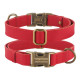 Нашийник для собак шкіряний Antiq Червоний S 25-33см