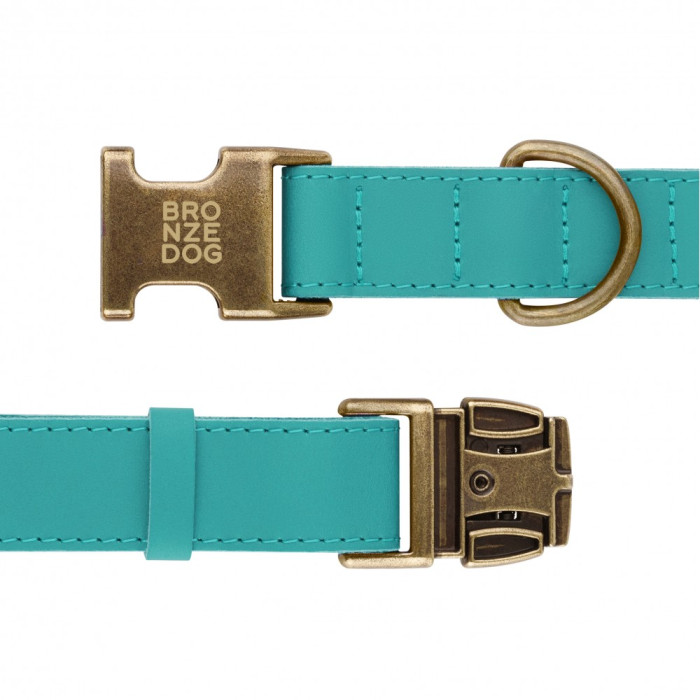 Ошейник для собак кожаный Antiq Ментол XL 43-66см