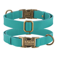 Ошейник для собак кожаный Antiq Ментол S 25-33см