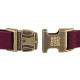 Ошейник для собак кожаный Antiq Бордовый S 25-33см