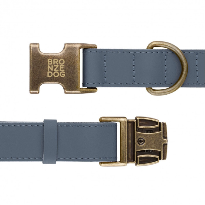 Ошейник для собак кожаный Antiq Деним XL 43-66см