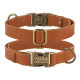 Ошейник для собак кожаный Antiq Тауни XL 43-66см
