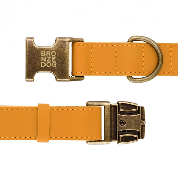 Нашийник для собак шкіряний Antiq Голд S 25-33см